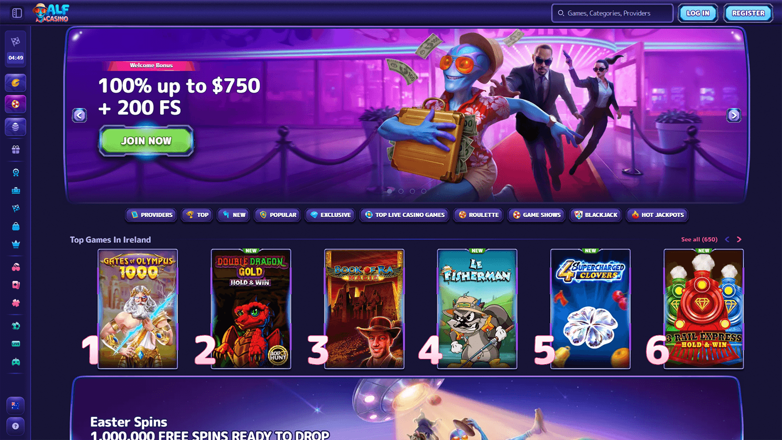 Alf Casino Homepage in Australia