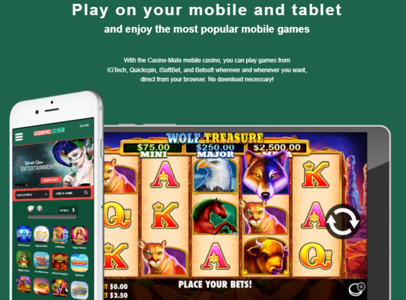 Casino Mate   Play by Phone or Tablet